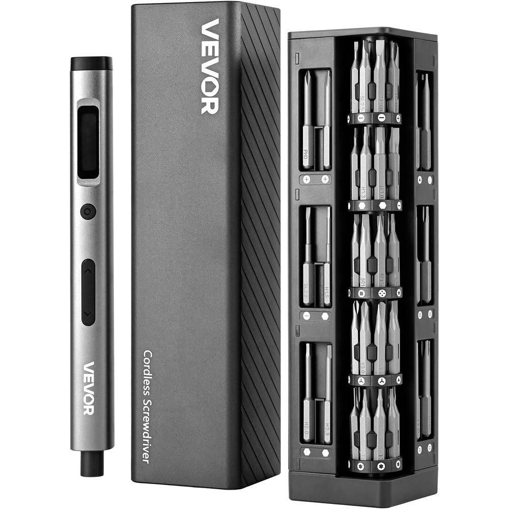 image:imageVEVOR 4V Electric Screwdriver Set Mini Precisioni Electric Screwdriver Set 48 Magnetic Bits 532Hex S2 Steel Bits amp LED Light Repair Tool Kit for Electronics Phone Camera Laptop Watch52PCS 532