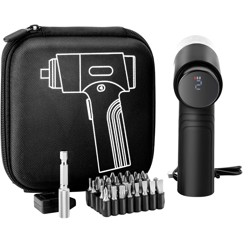 image:imageVEVOR 4V Electric Screwdriver Set Mini Precisioni Electric Screwdriver Set 48 Magnetic Bits 532Hex S2 Steel Bits amp LED Light Repair Tool Kit for Electronics Phone Camera Laptop Watch32PCS 14