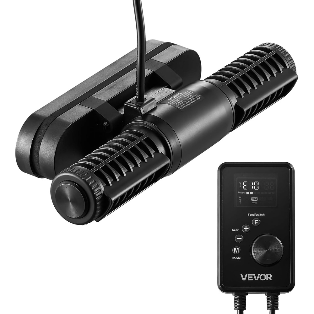 image:imageVEVOR Aquarium 24V DC Water Pump 30W 800 GPH Marine Wavemaker Return Pump with Controller Adjustable Flow Feed Mode 115 ft Maximum Lift for Saltwater Freshwater Fish Tank Sump Pond CirculationCross Flow