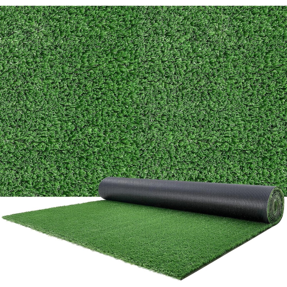image:imageVEVOR Artifical Grass Turf 3 x 5 ft Thick Grass Rug Indoor Outdoor 138 Realistic Synthetic Grass Mat with Drainage Holes Perfect for Patio Garden Lawn Home Backyard Dog Mats3 x 10 FT