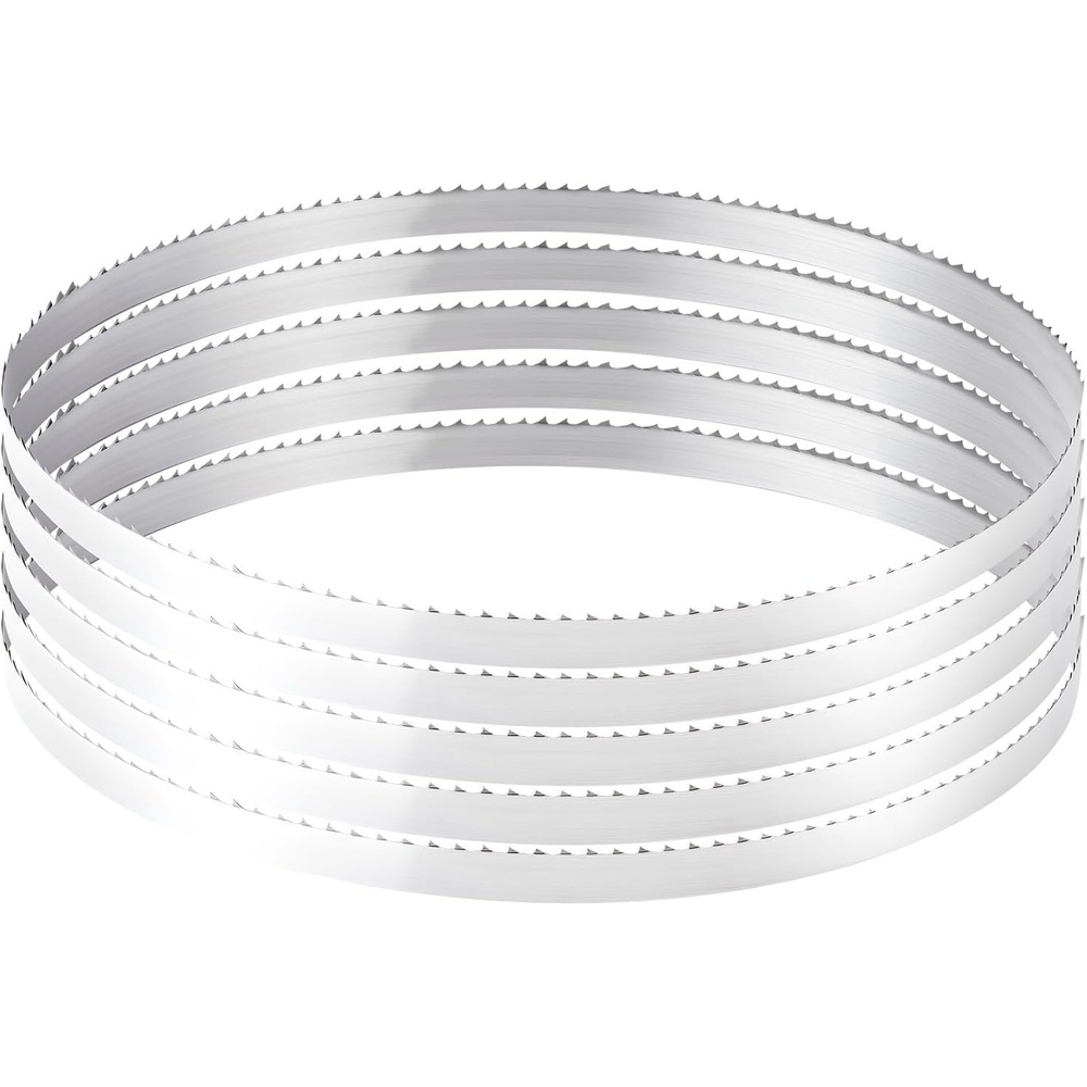 image:imageVEVOR Bandsaw Blade 10945 Inch Length 4 TPI Band Saw Blade with 18 HRC Hardened Sharp Teeth HighStrength Carbon Steel 06 Inch Width Replacement for Major Woodworking Band Saw Brands 1 Pack