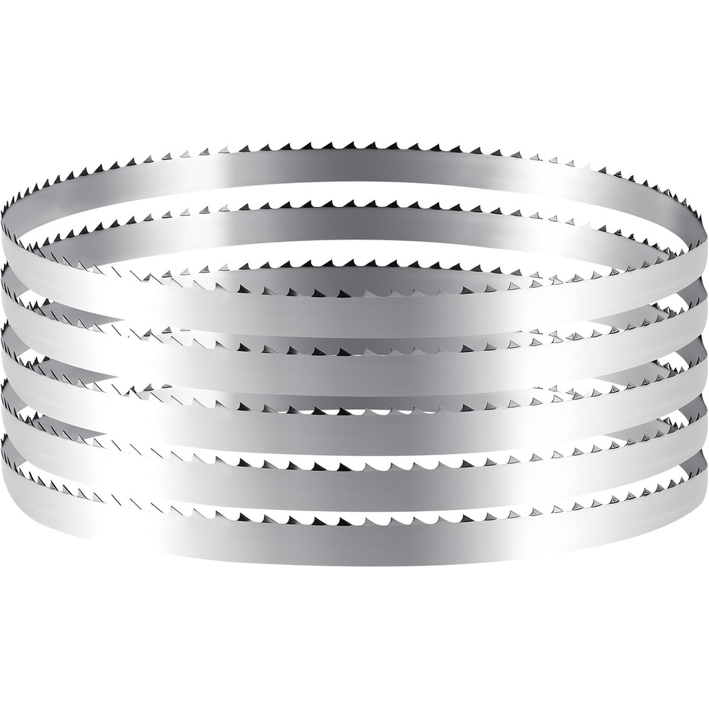 image:imageVEVOR Bandsaw Blade 72 Inch Length 4 TPI Band Saw Blade with 18 HRC Hardened Sharp Teeth SK5 HighStrength Carbon Steel 05 Inch Width Replacement for Major Woodworking Band Saw Brands 1 Pack