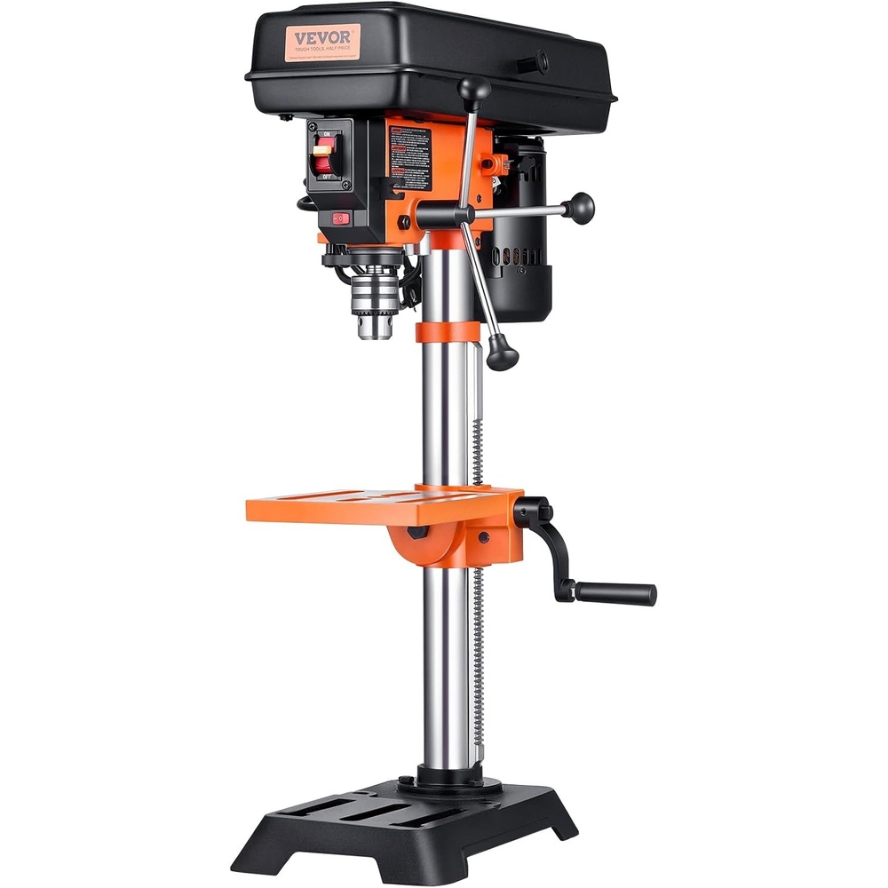 image:imageVEVOR Benchtop Drill Press 32 Amp and 5Speed Adjustable Drill Press with 10 in Swing Cast Iron Frame Worktable Tilts 045 Ideal for Drilling Wood amp Metal
