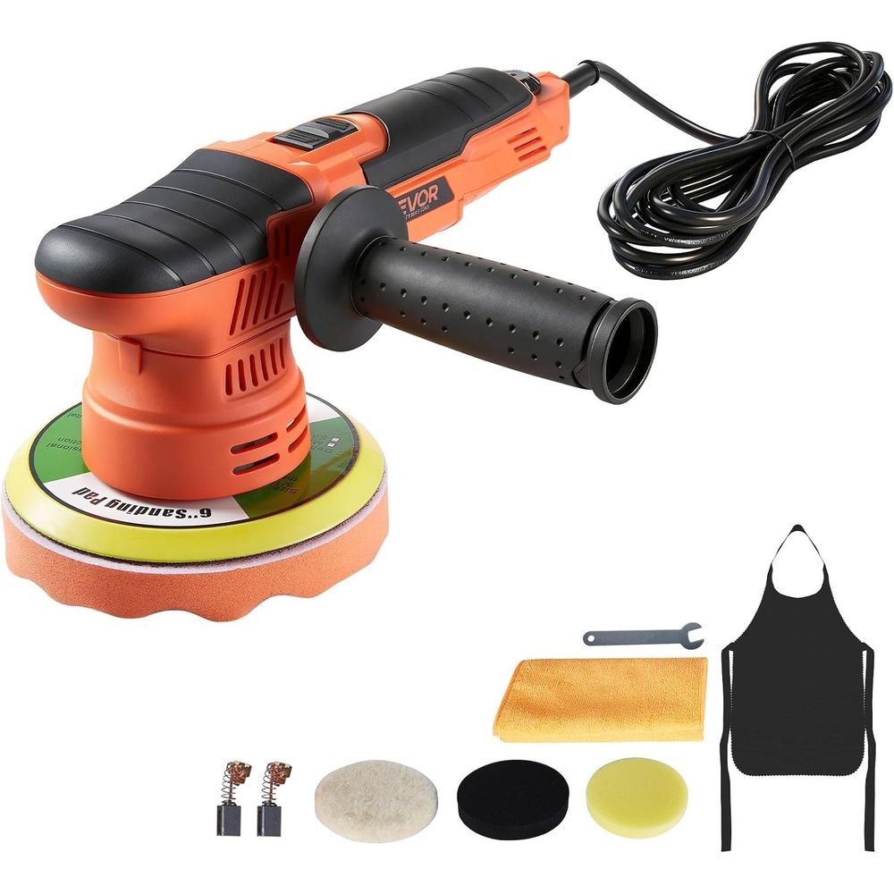 image:imageVEVOR Car Buffer Polisher 6Inch Dual Action Polisher Buffer Waxer 650W 6 Variable Speeds 20006800RPM Random Orbital Polisher Kit for Cars Detailing Waxing Polishing6