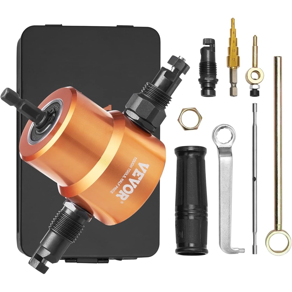image:imageVEVOR Cordless Metal Nibbler with 18 V 2000 mAh Battery 1200 RPM Brushless Motor Electric Nibbler Metal Cutter with Plastic Carrying Case for Cutting Stainless Steel Aluminum and Copper Sheet006in16mm 15003000RPM
