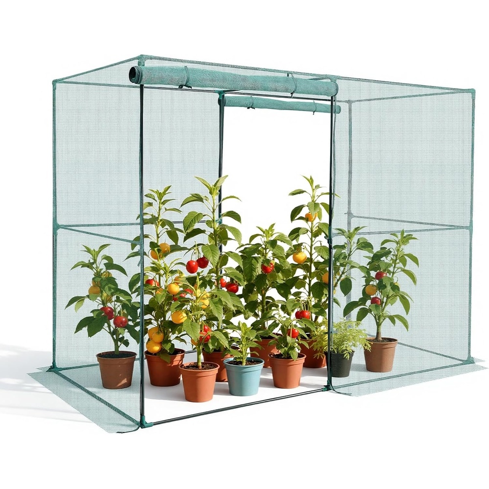 image:imageVEVOR Crop Cage 39 x 39 x 59 ft Plant Protection Tent with Zippered Door WindResistant Tall Crop Cage Easy to Install Outdoor Raised Bed Cover Tomato Plant Netting for Garden Patio Lawn78 x 39 x 59FtSquare