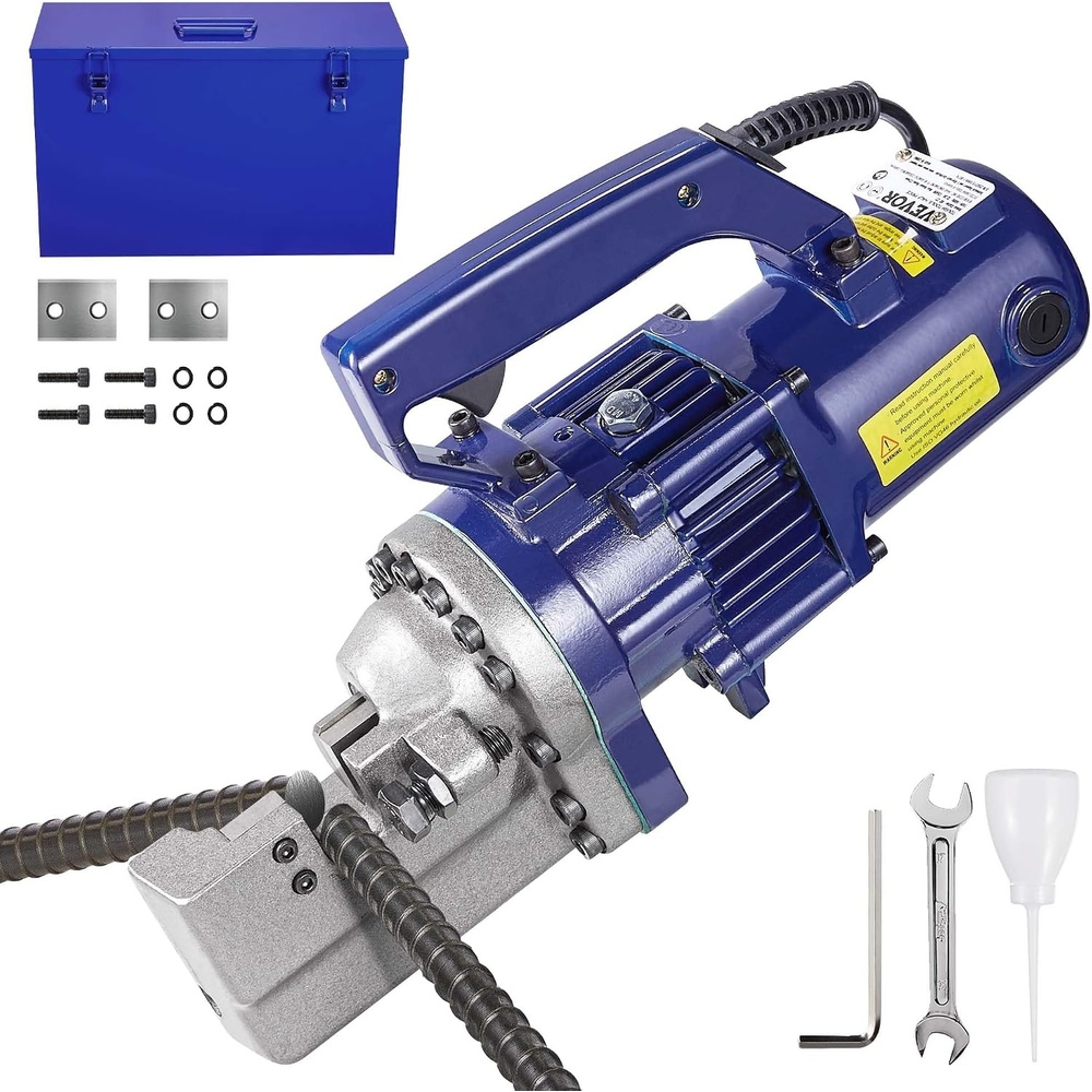 image:imageVEVOR Electric Hydraulic Rebar Cutter 1700W 110V  Portable Cuts 8 425mm Rebar in 5 Seconds with Stainless Steel Carry Case1350W RC22
