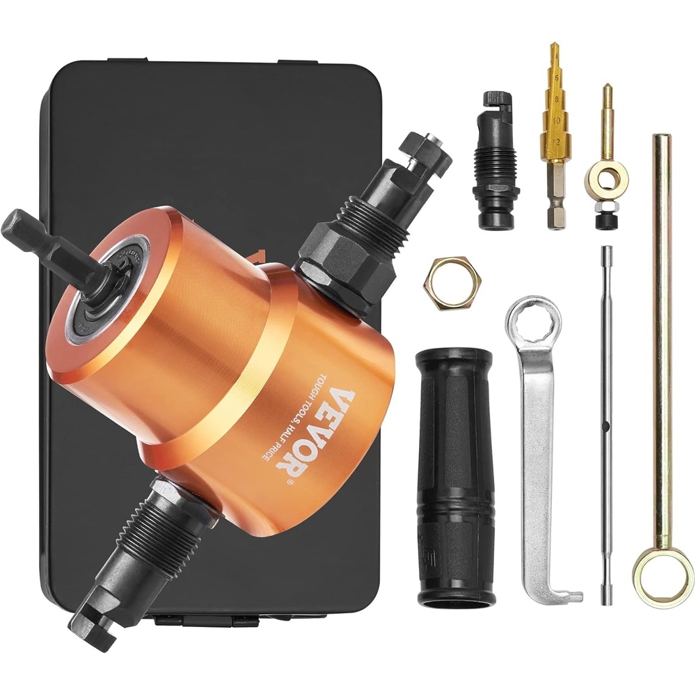 image:imageVEVOR Electric Metal Nibbler 625W Nibbler Metal Cutter 1000RPM High Speed Rotor 016in4mm Metal Nibbler 110V w Replaced Blades Storage Case Sheet Metal Nibbler for Cutting Stainless Steel AluminiumDouble Head Sheet Metal Nibbler Cutter