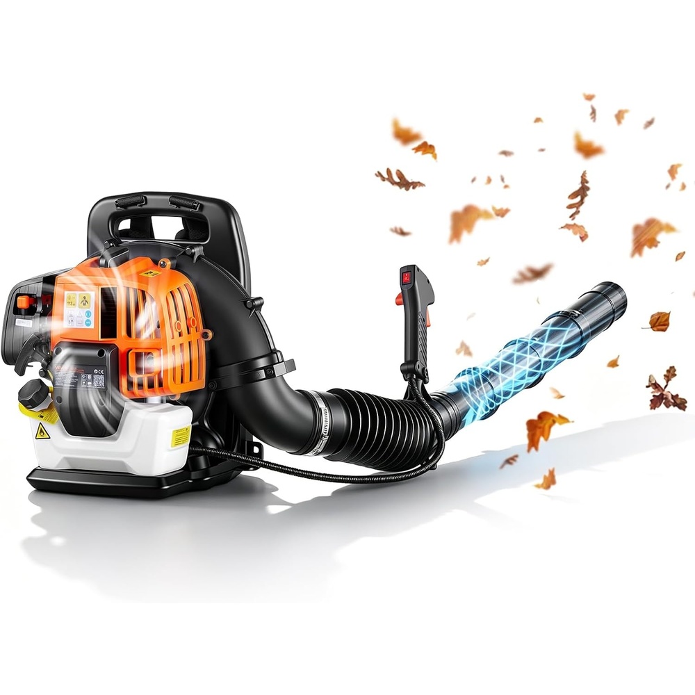 image:imageVEVOR Gas Leaf Blower 26CC 2Cycle Handheld Leaf Blower Gas Powered with 425CFM and 156MPH Powerful Performance Ideal for Lawn Care Leaf Cleaning and Snow RemovalBlackOrange