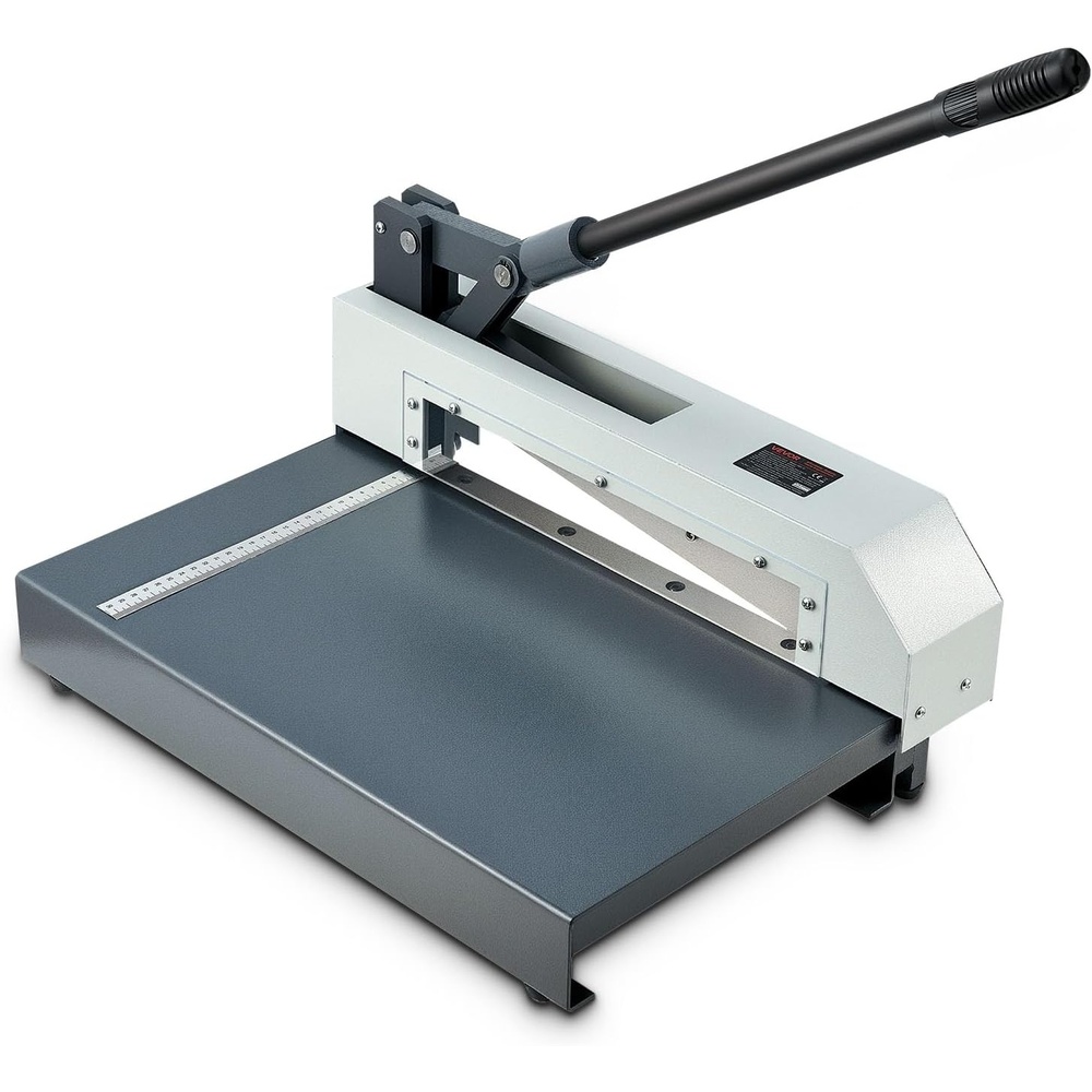 image:imageVEVOR Guillotine Sheet Metal Shear 12 in Manual Hand Plate Shear Heavy Duty Metal Plate Cutter Tool with Solid Steel Frame High Precision for Cutting PCB Boards Aluminum Steel Copper Plastic