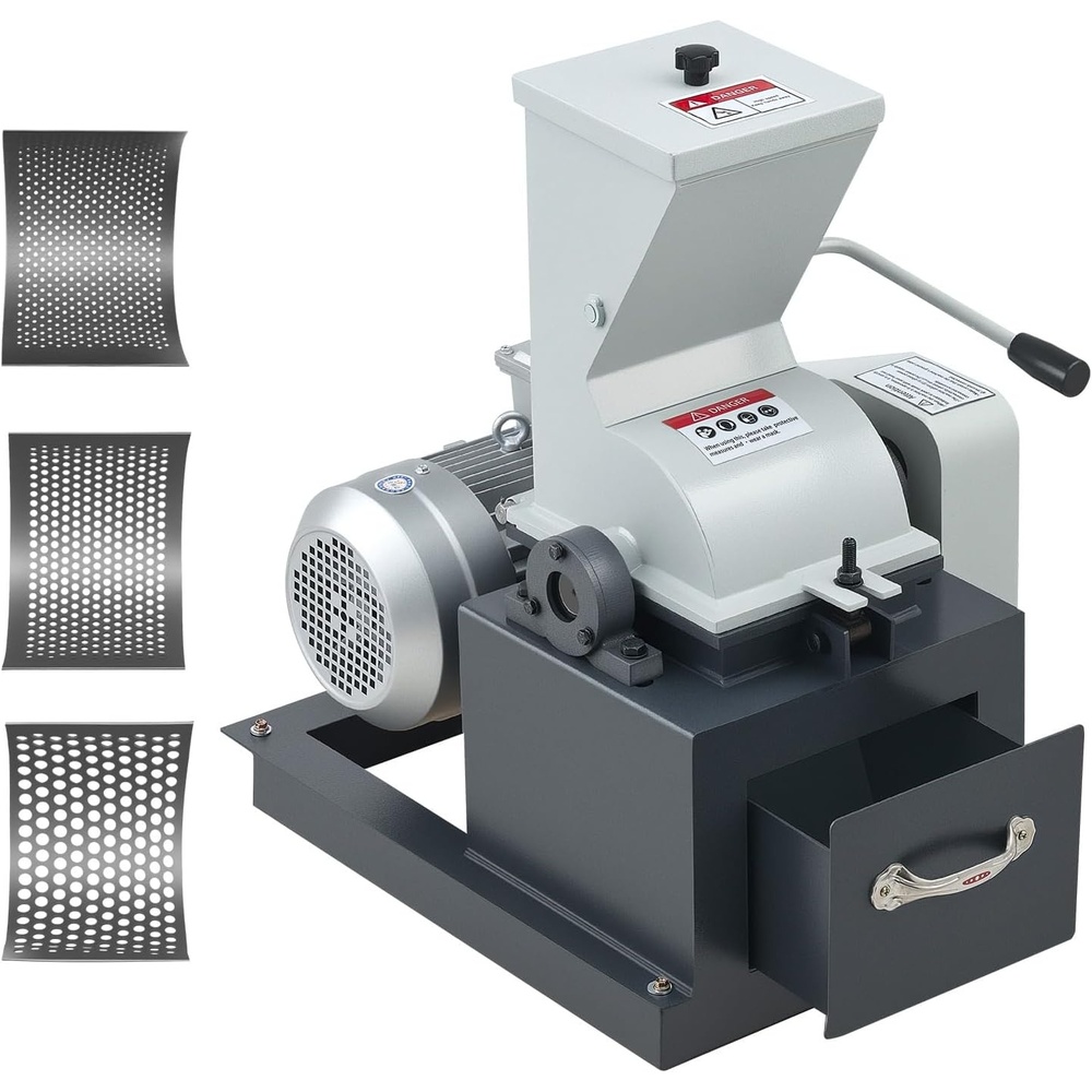 image:imageVEVOR Hammer Crusher 25KW 220V Electric Rock Stone Shatter Grinder Glass Crushing Machine with 100 to 200 kgh Crushing Capacity Coal Crusher Milling Machine with 01202404 inch Sieve Screens