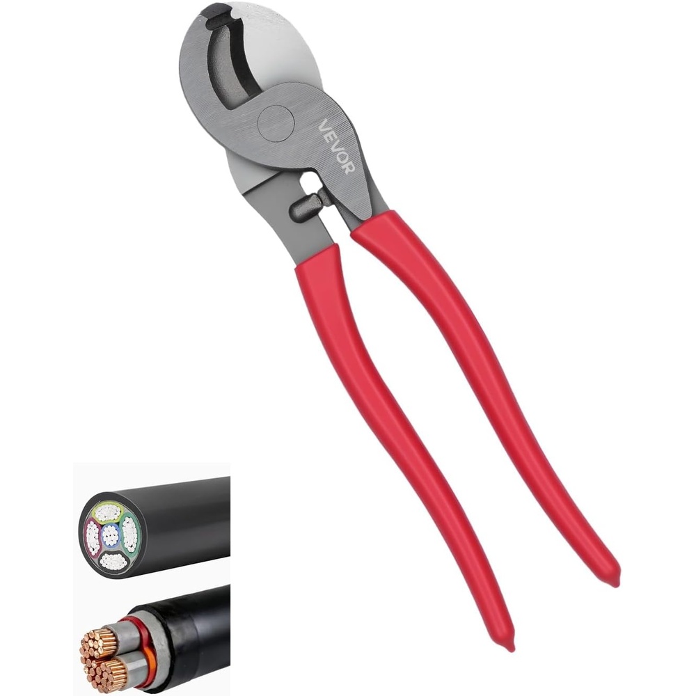 image:imageVEVOR High Leverage Cable Cutter 914 in Compact Forged Blades and PVCCoated Handles Heavy Duty Cable Cutting Pliers Tool for 40 AWG Aluminum 20 AWG Soft Copper and 100Pair 24AWG Comm Cables
