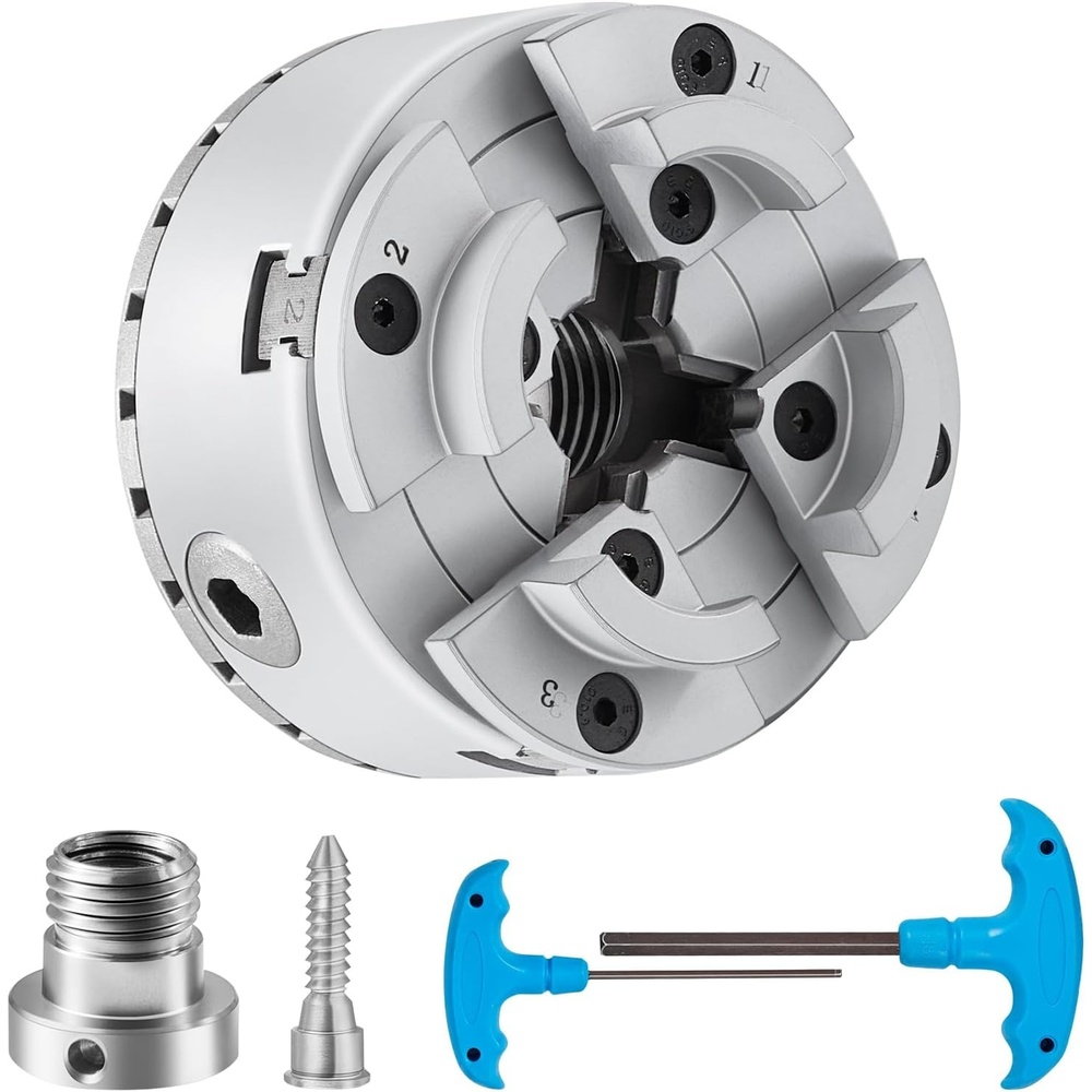 image:imageVEVOR KP234 Lathe Chuck 4Jaw 275 Diameter Metal Lathe Chuck Turning Machine Accessories Selfcentering Tool for Lathe Precision Machining Grinding Machines Milling Machines