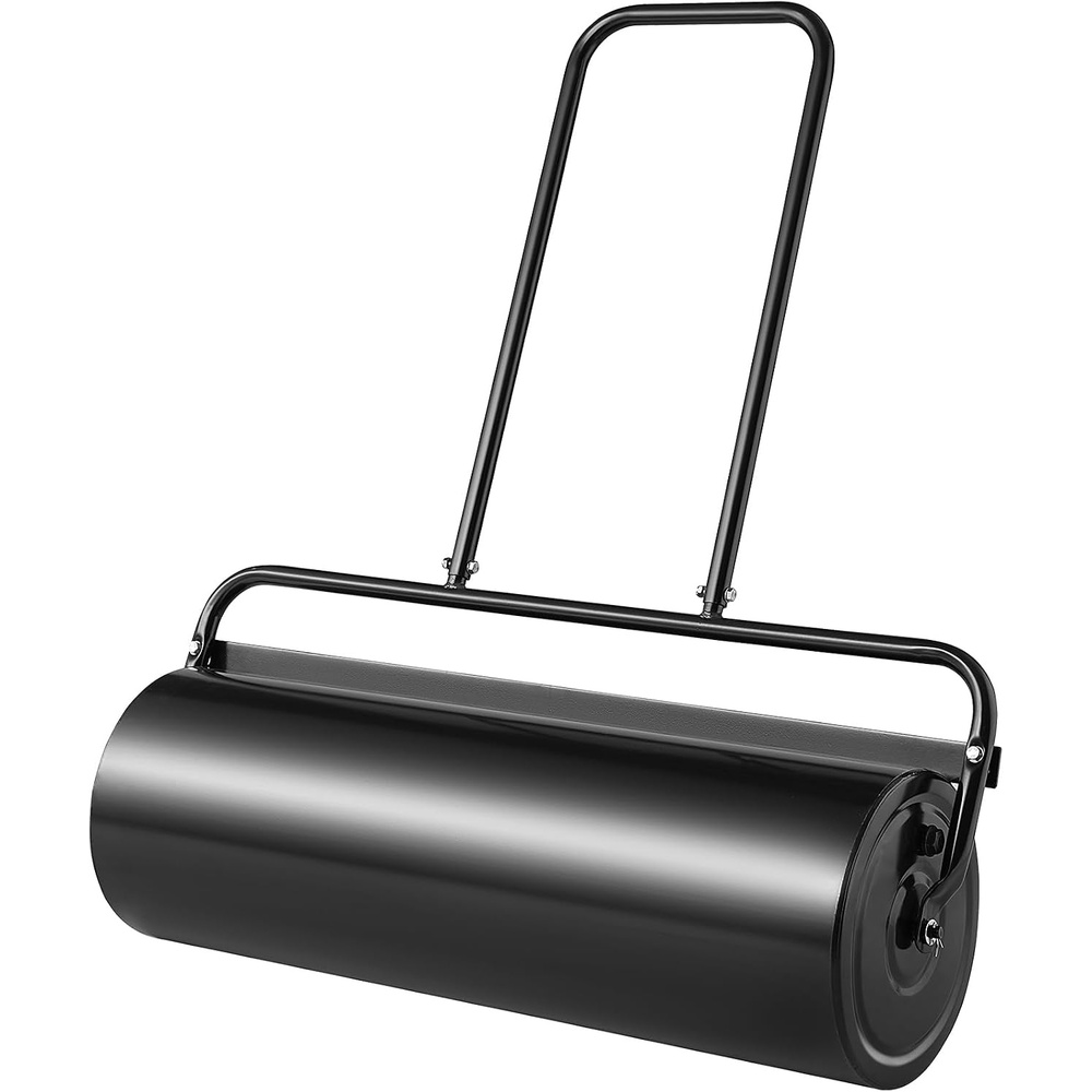 image:imageVEVOR Lawn Roller 61L Sand or Water Filled Yard Roller with EasyTurn Plug and UShaped Ergonomic Handle for Convenient Push and Pull Level and Compress Soil for Lawn Garden Farm Park Black17gal