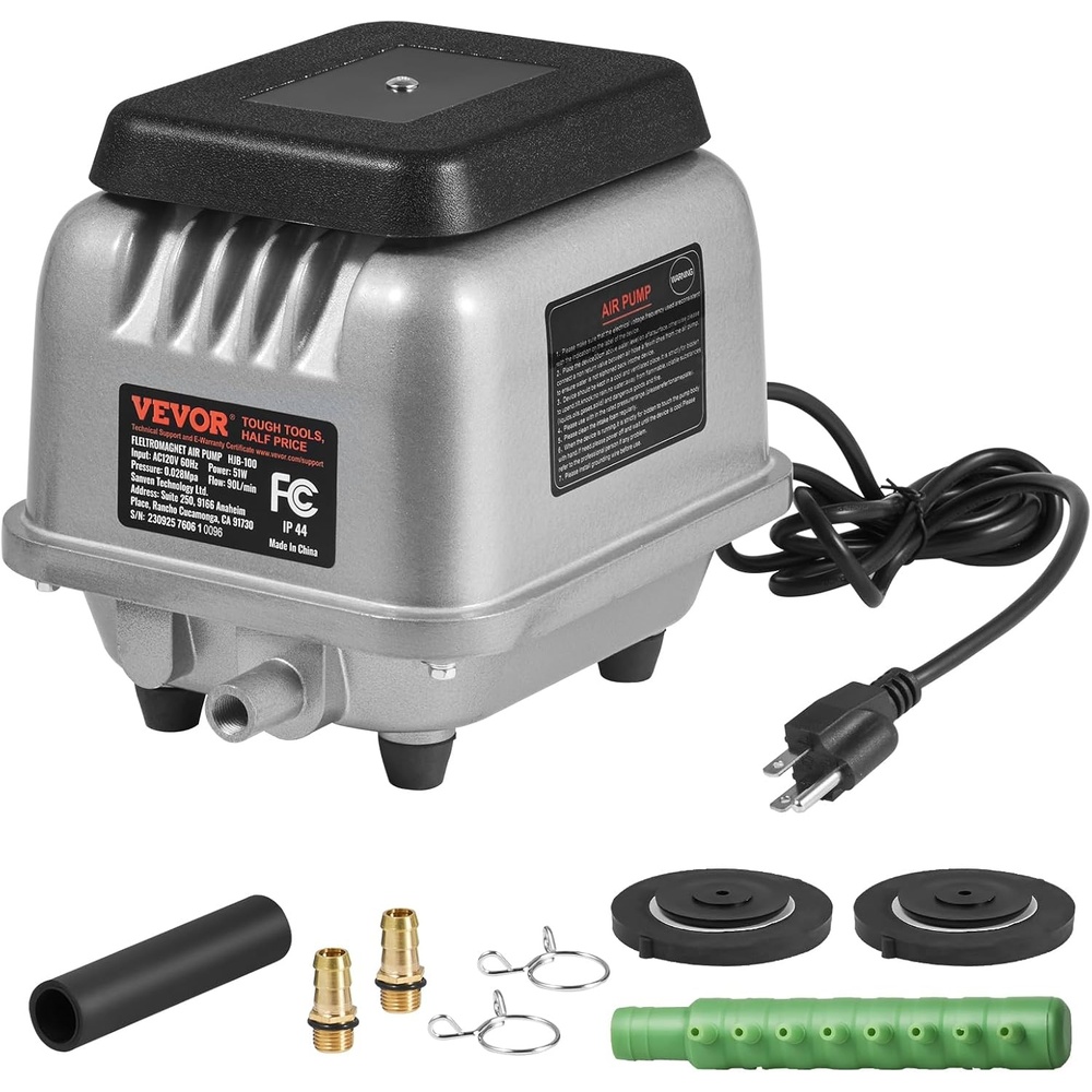 image:imageVEVOR Linear Air Pump 1110 GPH  Pond Aerator amp Septic Tank Pump for 10ft Deep Water  for Wastewater Treatment Fish Farms Hydroponics Aquariums Restaurants51W  90 LPM