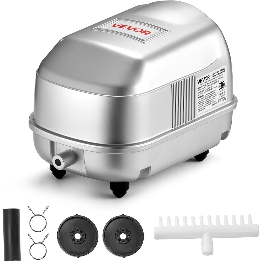 image:imageVEVOR Linear Air Pump 1110 GPH  Pond Aerator amp Septic Tank Pump for 10ft Deep Water  for Wastewater Treatment Fish Farms Hydroponics Aquariums Restaurants35W  50 LPM