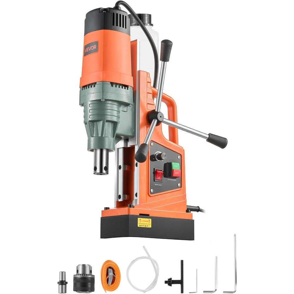 image:imageVEVOR Mag Drill Press 1300W 157 Boring Diameter 2922lbf Power Portable Magnetic Drill 810 PRM Electric Drilling Machine for Metal Surface Industrial and Home ImprovementW 2 NEW