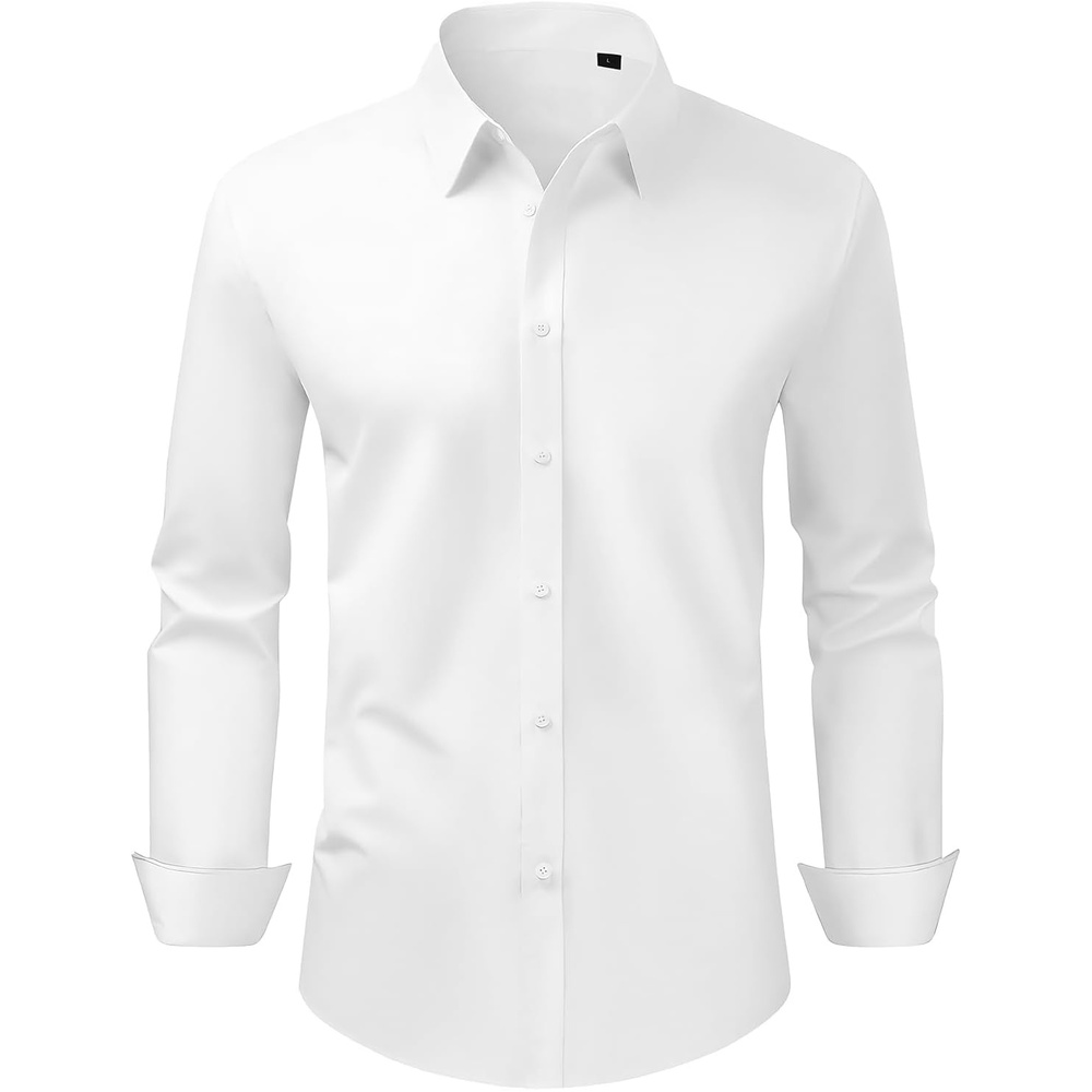 image:imageVEVOR Mens Mens Button Up ShirtWhite