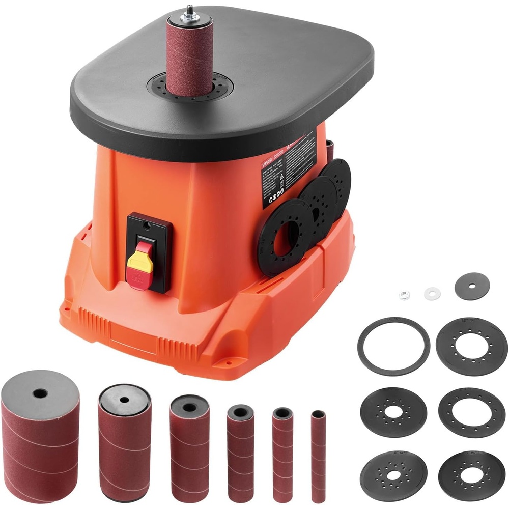 image:imageVEVOR Oscillating Belt and Spindle Sander 2400RPM Benchtop Spindle Sander with 58 Stroke 5 Sleeves 12  2 amp 24 x 386 Sanding Belt for Woodworking Furniture Finishing DIY Projects156x116