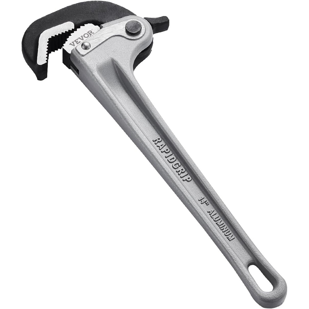image:imageVEVOR Pipe Wrench 18 Aluminum Straight Pipe Wrench Adjustable Plumbing Wrench with High Strength Jaw and Ergonomic Handle Easy to Carry Hangable Design for Water Pipes Automotive Repairs14 Straight Pipe Wrench