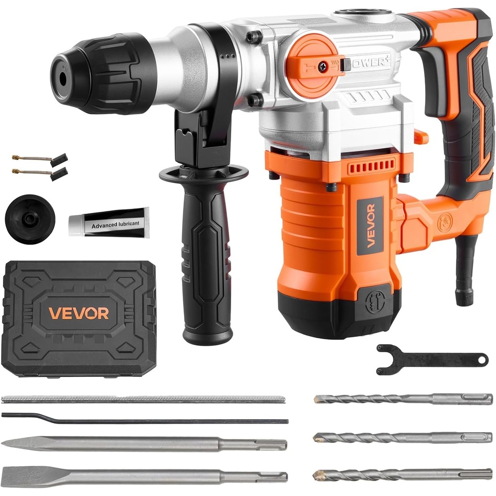 image:imageVEVOR Rotary Hammer Drill 1916 in SDSMax Cordless Heavy Duty 20V Battery Powered Rotary Hammer Including 2 Batteries Charger Drill Bit Pointed Chisel Carrying Case for Concrete Masonry118  1100W