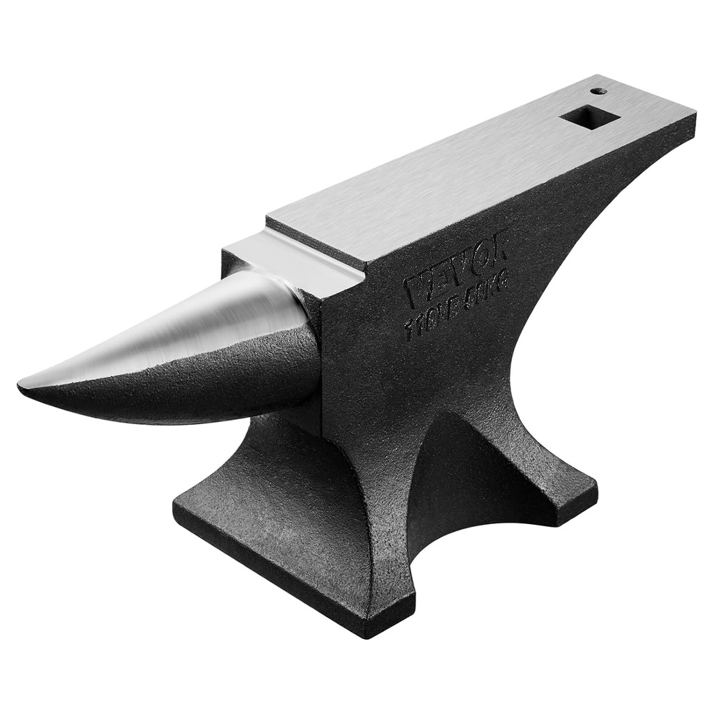 image:imageVEVOR Single Horn Anvil 9 Lbs Cast Steel Anvil High Hardness Rugged Round Horn Anvil Blacksmith Compact Design and Stable Base Forge Tools and Equipment Metalsmith Tool for Bending and ShapingBlack 110LB