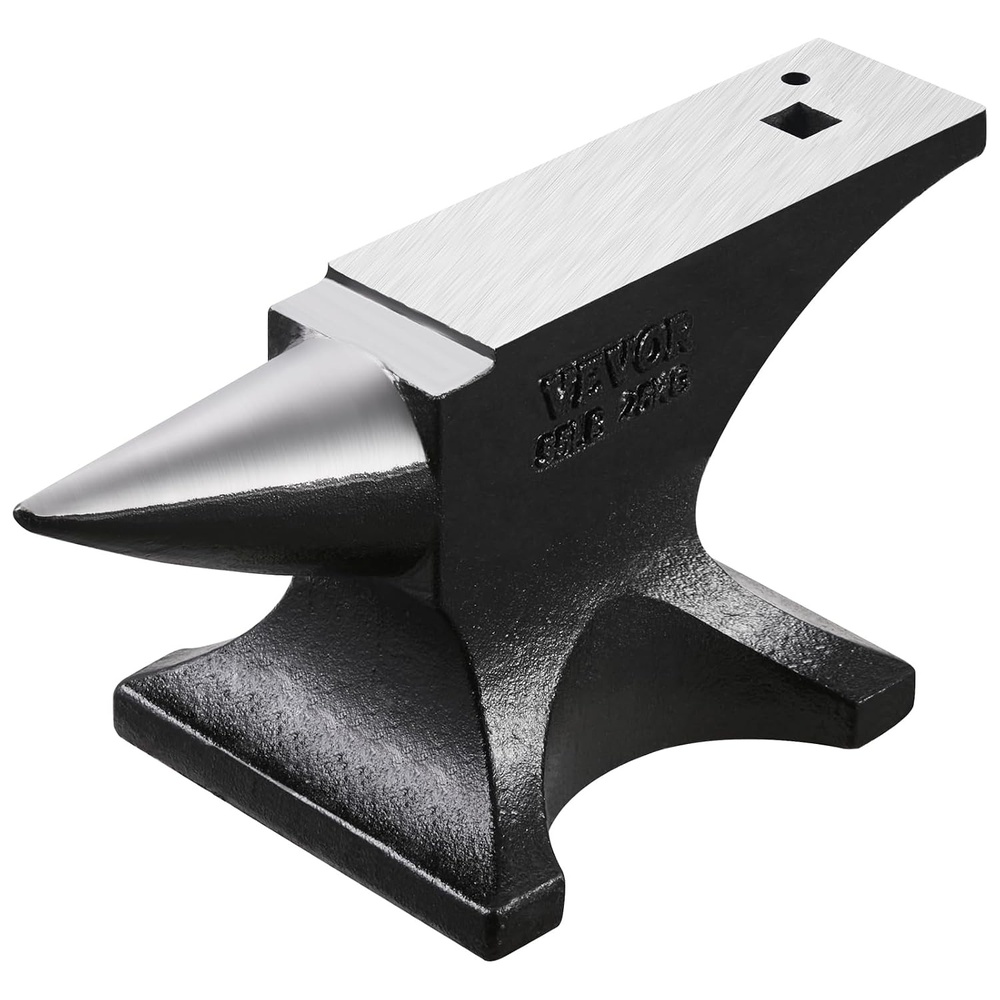 image:imageVEVOR Single Horn Anvil 9 Lbs Cast Steel Anvil High Hardness Rugged Round Horn Anvil Blacksmith Compact Design and Stable Base Forge Tools and Equipment Metalsmith Tool for Bending and ShapingBlack 55LB