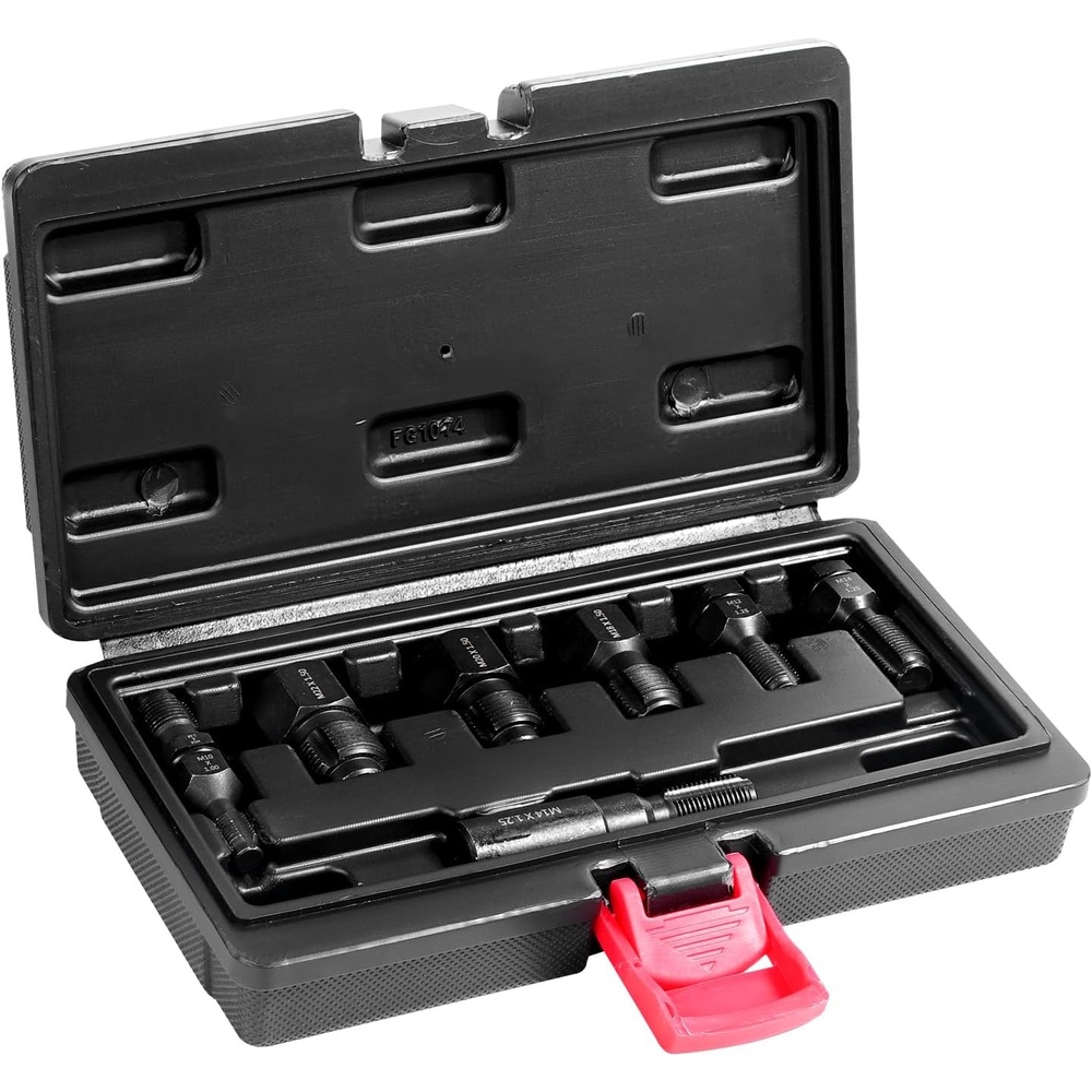 image:imageVEVOR Thread Repair Kit 166Piece Metric HSS Drill Helicoil Repair Kit M5 M6 M8 M10 M12 Portable Rethreading Tool Kit Thread Inserts Taps Breakoff Installation ToolsMETRIC
