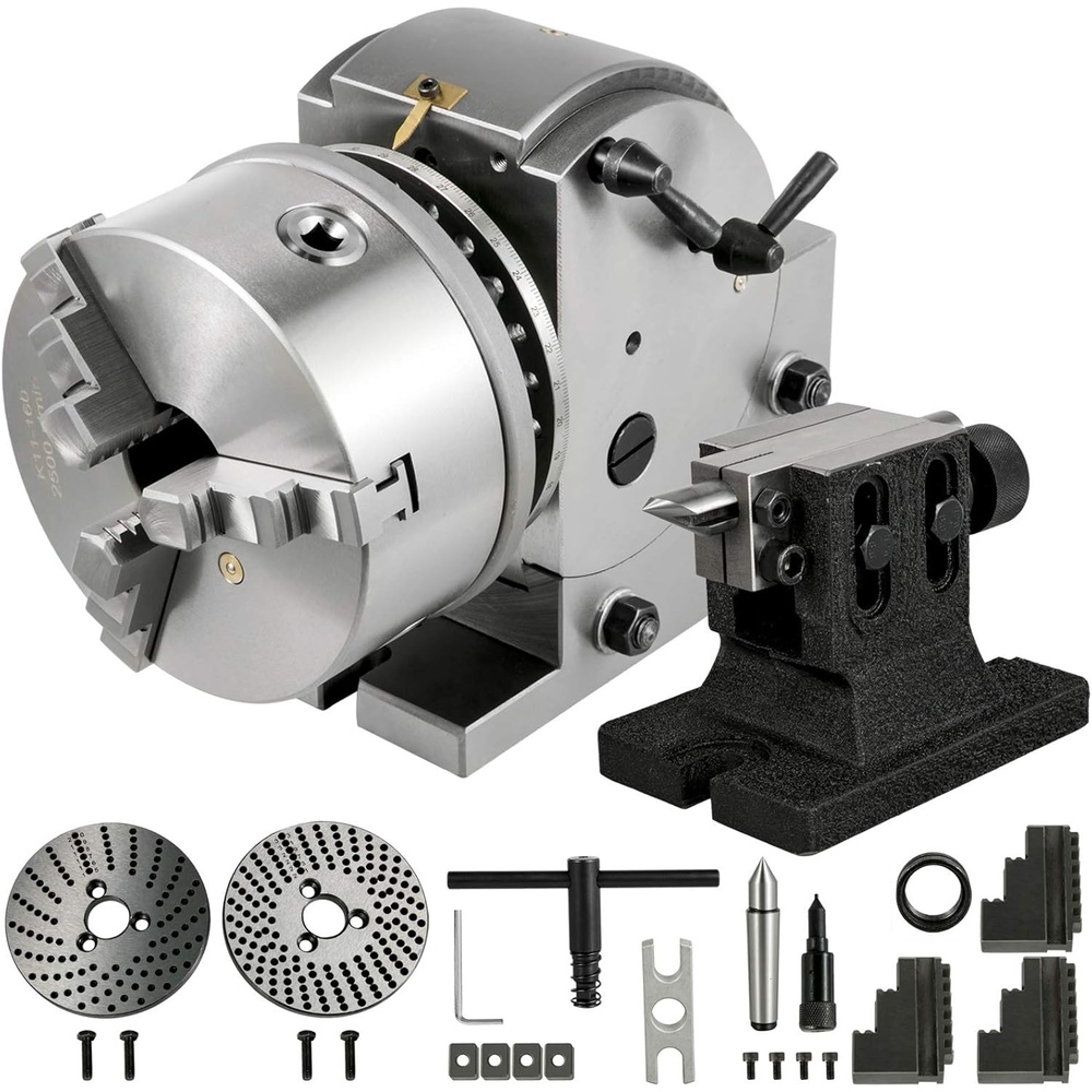 image:imageVevor Dividing Head BS1 Dividing Head Set 6 3jaw Chuck Semi Universal Milling Set with 6 ChuckTailstockDividing Plates for Milling Grinding Drilling Machine  Amazoncom