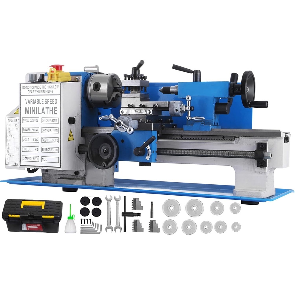 image:imageVevor Metal Lathe 7 x 12 Inch Precision Mini Metal Lathe 2250 RPM 550W Variable Speed Mini Lathe Precision Bench Top Metal Working Lathe for Various Types of Metal Turning Tools amp Home Improvement