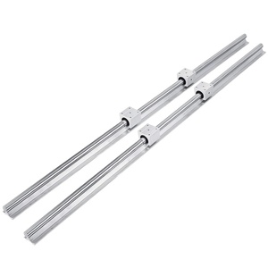 Happybuy Linear Rail 2PCS SBR12-1000mm,Linear Guide 2xLinear Guide Rails and 4xSquare Type Carriage Bearing Blocks,CNC Rail Kit,Linear Rails and Bearings Kit,for Automated Machines and Equipments(SBR20-1200)