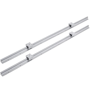 Happybuy Linear Rail 2PCS SBR12-1000mm,Linear Guide 2xLinear Guide Rails and 4xSquare Type Carriage Bearing Blocks,CNC Rail Kit,Linear Rails and Bearings Kit,for Automated Machines and Equipments(SBR12-1000)