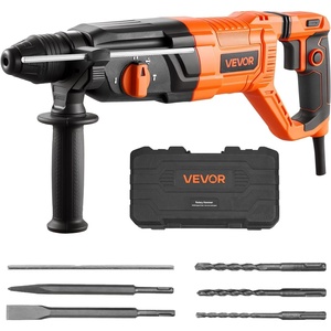 VEVOR 1 Inch SDS-Plus Rotary Hammer Drill, 8 Amp Corded Drills, Heavy Duty Chipping Hammers w/Safety Clutch, Electric Demolition Hammers, Taladro Rotomartillo, Power Tool For Concrete(1-1/8″ – 800W)