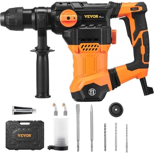 VEVOR 1 Inch SDS-Plus Rotary Hammer Drill, 8 Amp Corded Drills, Heavy Duty Chipping Hammers w/Safety Clutch, Electric Demolition Hammers, Taladro Rotomartillo, Power Tool For Concrete(1-1/4″ – 1500W)