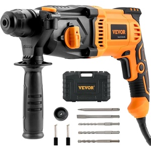 VEVOR 1 Inch SDS-Plus Rotary Hammer Drill, 8 Amp Corded Drills, Heavy Duty Chipping Hammers w/Safety Clutch, Electric Demolition Hammers, Taladro Rotomartillo, Power Tool For Concrete(1″ – 800W)