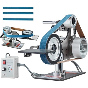 VEVOR 1500W 2HP Belt Sander Grinder, 2″ x 82″ Variable Speed Belt Grinder for Metalworking, 3 in 1 Belt Sander Polisher with 3 Grinding Moulds & Flat Platen Tool Rest for Knife Making(30*1 in-5500RPM)