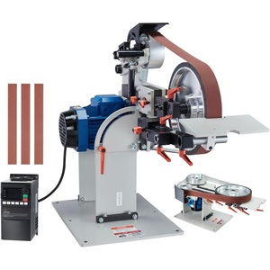 VEVOR 1500W 2HP Belt Sander Grinder, 2″ x 82″ Variable Speed Belt Grinder for Metalworking, 3 in 1 Belt Sander Polisher with 3 Grinding Moulds & Flat Platen Tool Rest for Knife Making(72-82*2 in-2900RPM)