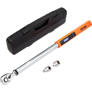 VEVOR 26Pcs Torque Wrench Set, 3/8 Inch Drive, 3.7-44.3FT.LB(5-60Nm), 72-Tooth Click Torque Wrench with Hex/Torx/Spark Plug Sockets, Extension Bars, 1/4 Adapter, for Bicycle Motorcycle Maintenance(1/2-Inch)