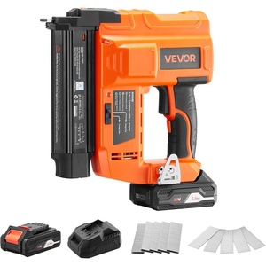 VEVOR 2-in-1 Cordless Brad Nailer, 18 Gauge, 20V Battery Powered Nail Gun and Staple Gun, with 500 pcs Nails, 500 pcs Staples, 2.0 Ah Li-ion Battery and Charger, for Home Improvement, Woodworking(20V Nailer & Stapler)