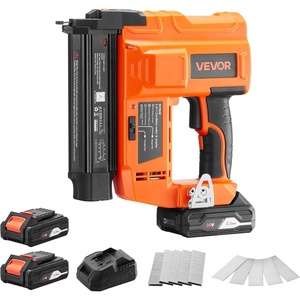 VEVOR 2-in-1 Cordless Brad Nailer, 18 Gauge, 20V Battery Powered Nail Gun and Staple Gun, with 500 pcs Nails, 500 pcs Staples, 2.0 Ah Li-ion Battery and Charger, for Home Improvement, Woodworking(20V Nailer & Stapler (2 Batteries))