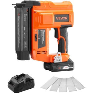 VEVOR 2-in-1 Cordless Brad Nailer, 18 Gauge, 20V Battery Powered Nail Gun and Staple Gun, with 500 pcs Nails, 500 pcs Staples, 2.0 Ah Li-ion Battery and Charger, for Home Improvement, Woodworking(20V Cordless Brad Nailer)