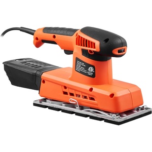 VEVOR 3/8 Sheet 3A EC Brushless Sander, Max. 10000RPM Variable Speed Sheet Finishing Sander with 10PCS Sandpapers and Vacuum Cleaner Adapter for Woodworking(2.5A Brushed Motor)