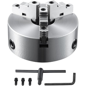 VEVOR 3-Jaw Lathe Chuck, 8”, Self-Centering Lathe Chuck, 0.16-8 in/4-200 mm Clamping Range with T-key Fixing Screws Hexagon Wrench, for Lathe 3D Printer Machining Center Milling Drilling Machine(8 In)