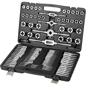 VEVOR 40 pcs Tap and Die Set, Metric Size M3-M12 Rethreading Tapping Tools Kit, Made of Durable Bearing Steel, Includes Full Accessories and Storage Case, for Internal and External Thread Cutting(110PC)