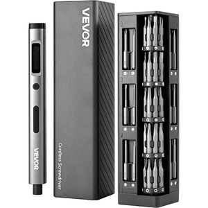 VEVOR 4V Electric Screwdriver Set, Mini Precisioni Electric Screwdriver Set, 48 Magnetic Bits, 5/32‘’Hex, S2 Steel Bits & LED Light, Repair Tool Kit for Electronics Phone Camera Laptop Watch(52PCS – 5/32″)