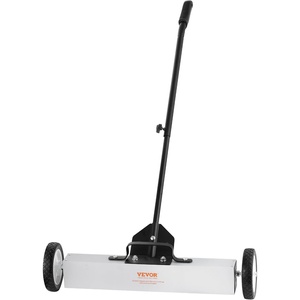 VEVOR 50Lbs Rolling Magnetic Sweeper with Wheels, Push-Type Magnetic Pick Up Sweeper, 24-inch Large Magnet Pickup Lawn Sweeper with Telescoping Handle, Easy Cleanup of Workshop Garage Yard(24 inch)