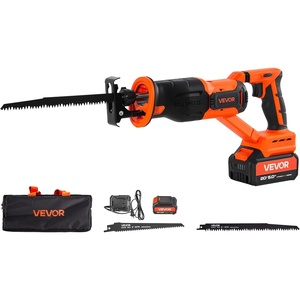 VEVOR 6 Amp Corded Reciprocating Saw, 3/4″ Stroke Length, Power Reciprocating Saw with Variable Speed, 3000 SPM, 8 Blades & Bag Included, for Wood, Metal, and Plastic Cutting(1″)