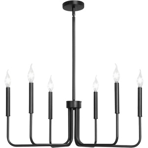 VEVOR 6-Light Chandelier, Metal Farmhouse Chandelier, Adjustable Height, Dining Room Hanging Light Fixture for Ceilings, Modern Chandelier for Bedroom, Foyer, Hall, Kitchen, Living Room and Entryway(Indoor-Claw Chandelier)