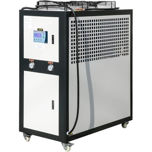 VEVOR 6Ton Capacity Air-Cooled Water Chiller, 6HP, Stainless Steel, Portable, Digital, Micro-computer Control, Black
