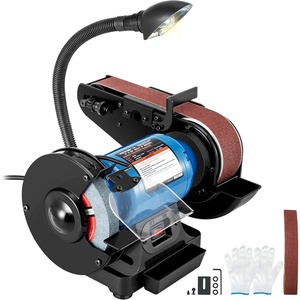 VEVOR 8 Inch Bench Grinder, Bench Grinder Sander with 2 x28 Inch Belt Sander Combo and 2.5A Induction Motor for Metalworking Sharpening Grinding(2IN1 2″ Belt Grinder)
